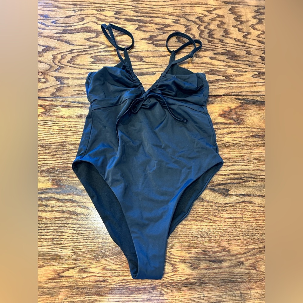 Elegant Maternity Black Swimsuit